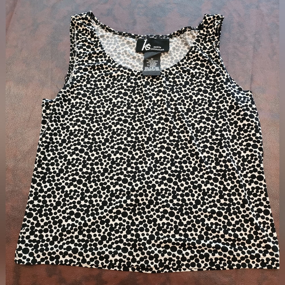 Black and White Polka Dot Women's Top